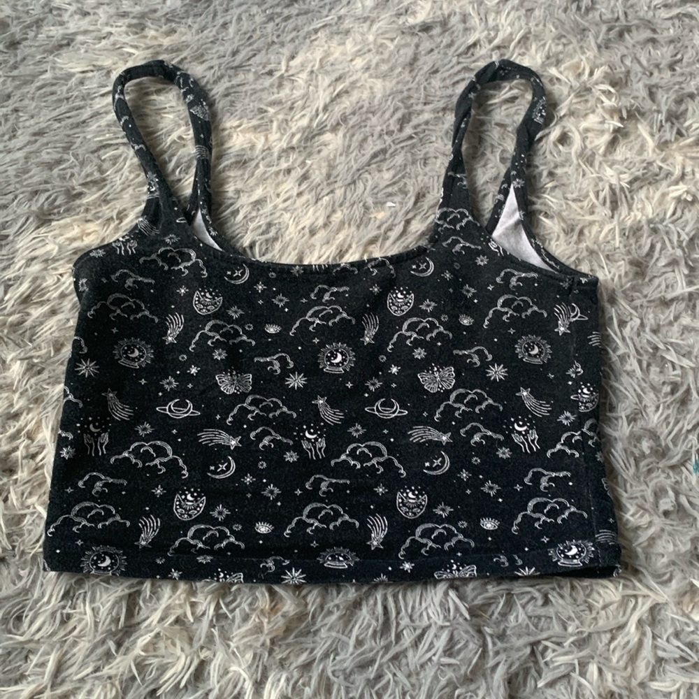 forever 21 S celestial black tank